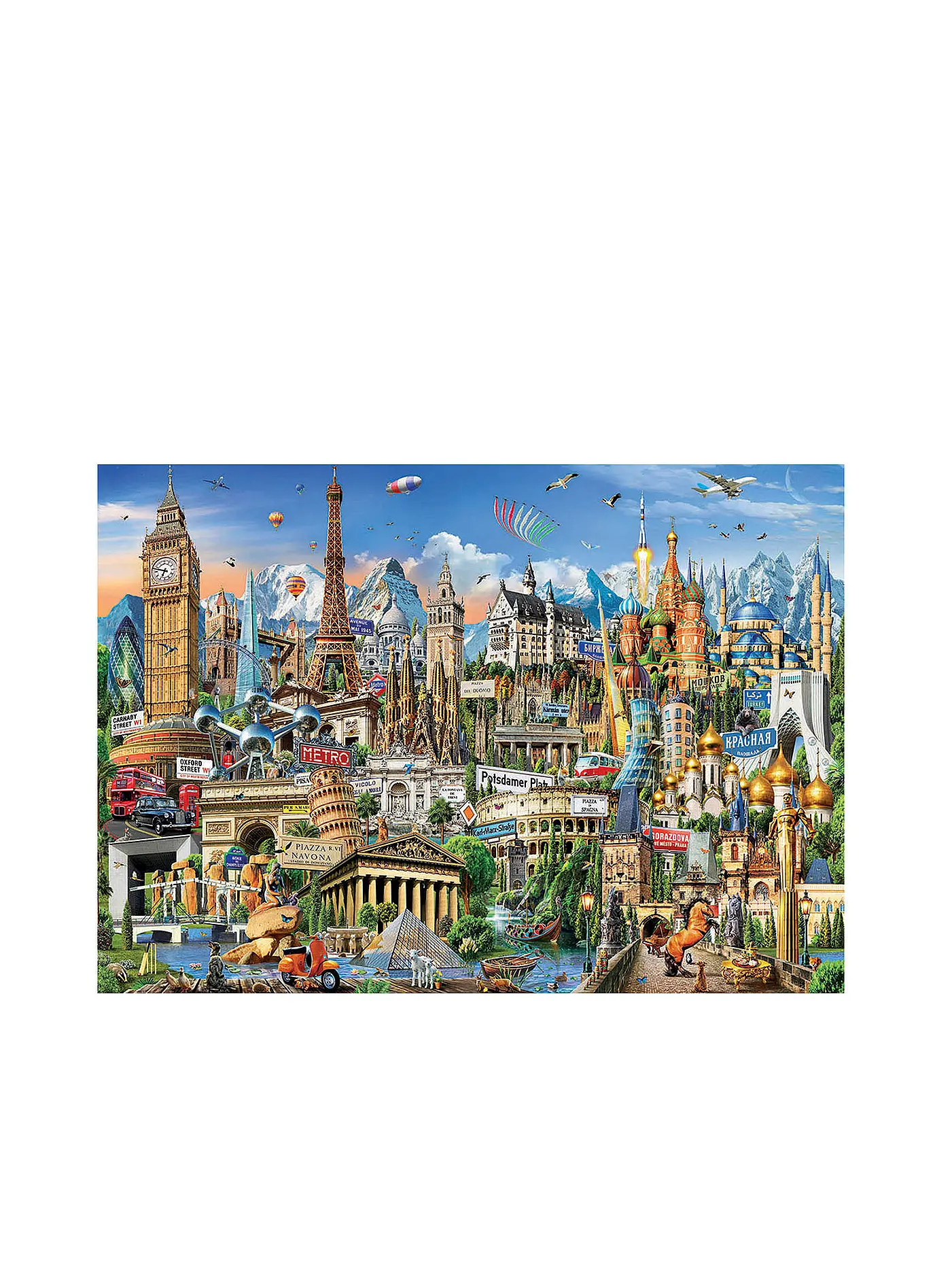 EDUCA | Wahrzeichen Europa 2000 Teile Puzzle | 